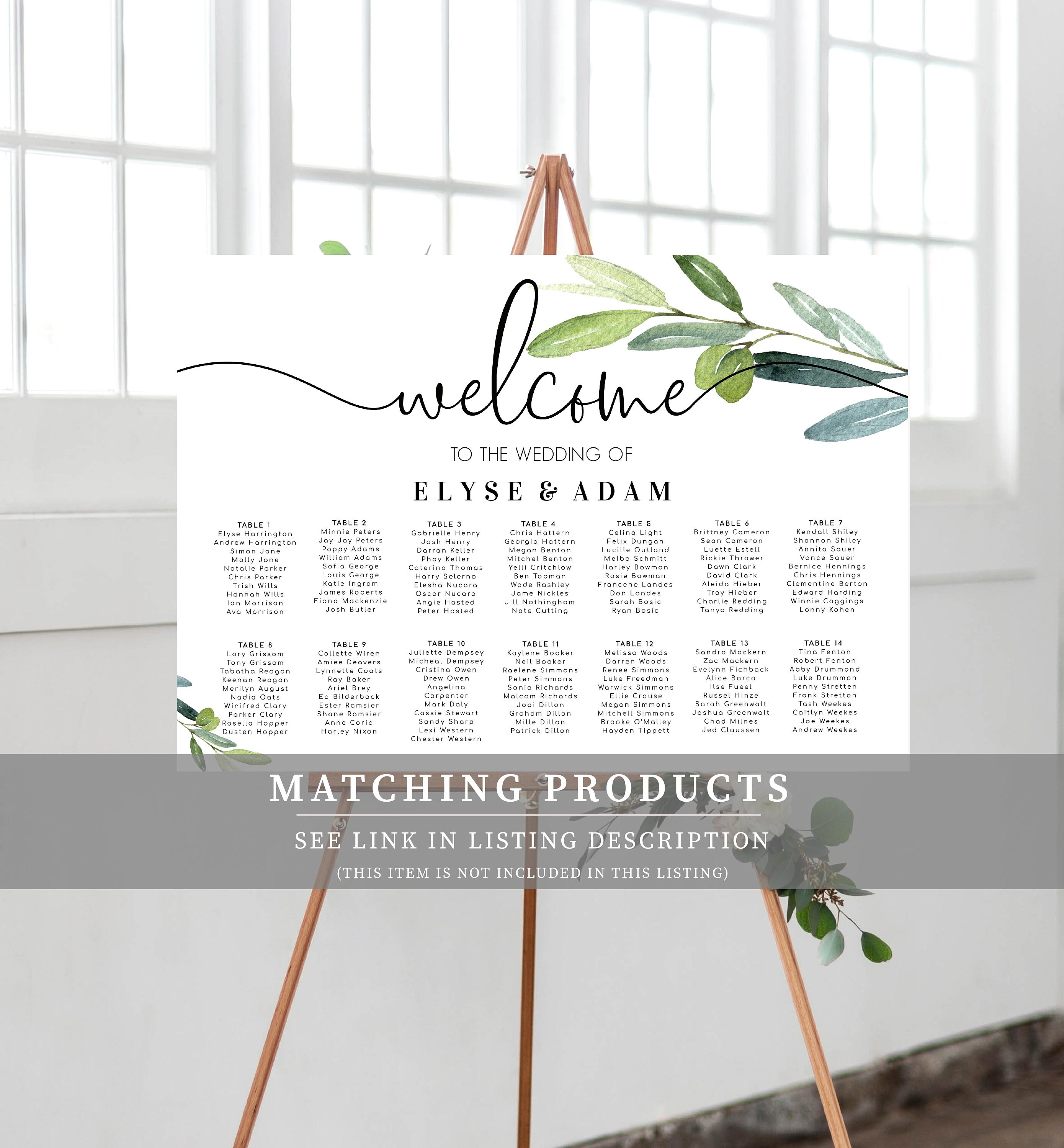 Printable Wedding Table Plan 3 Long Banquet Tables Wedding - Etsy Australia