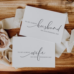 An meine Beinahe-Frau, Mein Beinahe-Ehemann auf unserer Hochzeitstag-Kartenvorlage, Minimalist-Ehemann-und-Frau-Karte, Hochzeitsgelübde-Karte Brooklyn