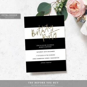 Birthday Party Invitation Printable Editable Template Unisex Birthday ...