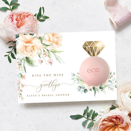 EOS Lip Balm Bridal Shower Favors Printable Thank You Etsy