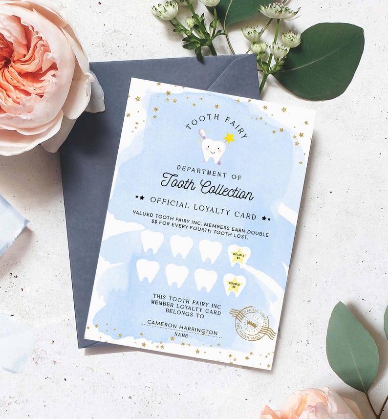 Printable Tooth Fairy Letter and Receipt, Tooth Fairy Collection Receipt, Tooth Fairy Payment Recipe And Visit Certificate, Lost Tooth Note