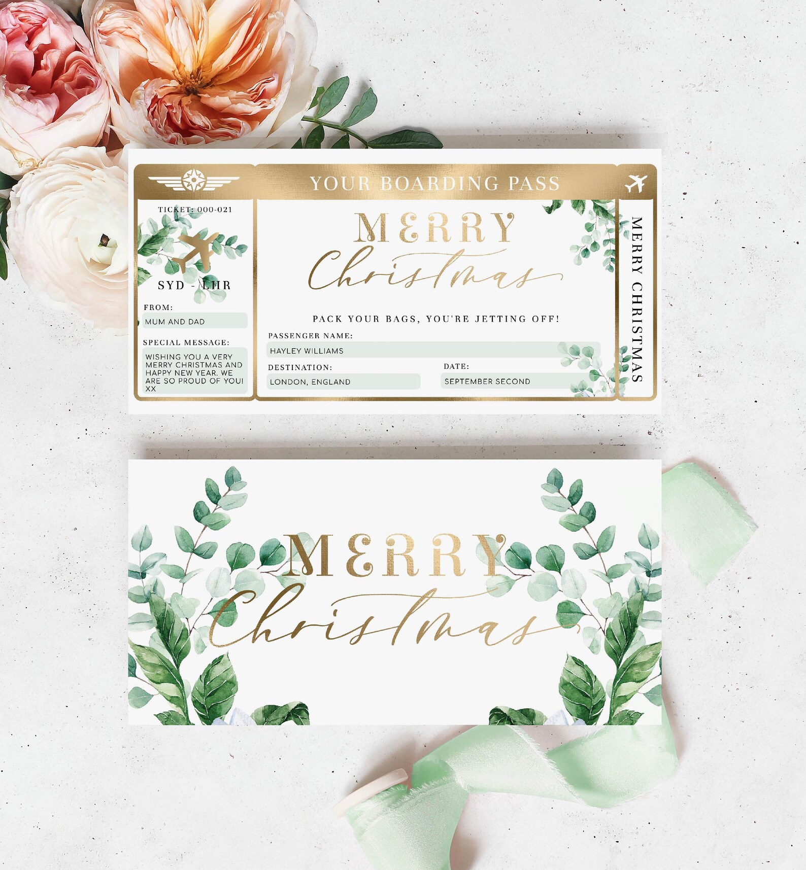 Editable Boarding Pass Printable Surprise Fake Airline | Etsy