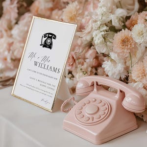 Printable Voicemail Audio Guestbook Sign, Minimalist Wedding Guestbook Sign, Audio Booth Sign, Phone Message Guest Book Sign, Ellesmere