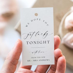 Nous espérons que vous aurez de la chance, étiquette de cadeau de loto, sticker cadeau de mariage carte à gratter imprimable, cadeau de billet de loterie de mariage porte-bonheur, Ellesmere