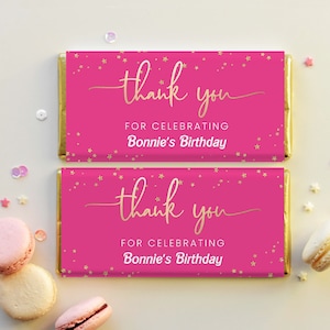 Printable Chocolate Wrapper Favors, Come On Let&#39;s Go Party Birthday Printable Favors, Hot Pink Doll Girl&#39;s Party, Paintly