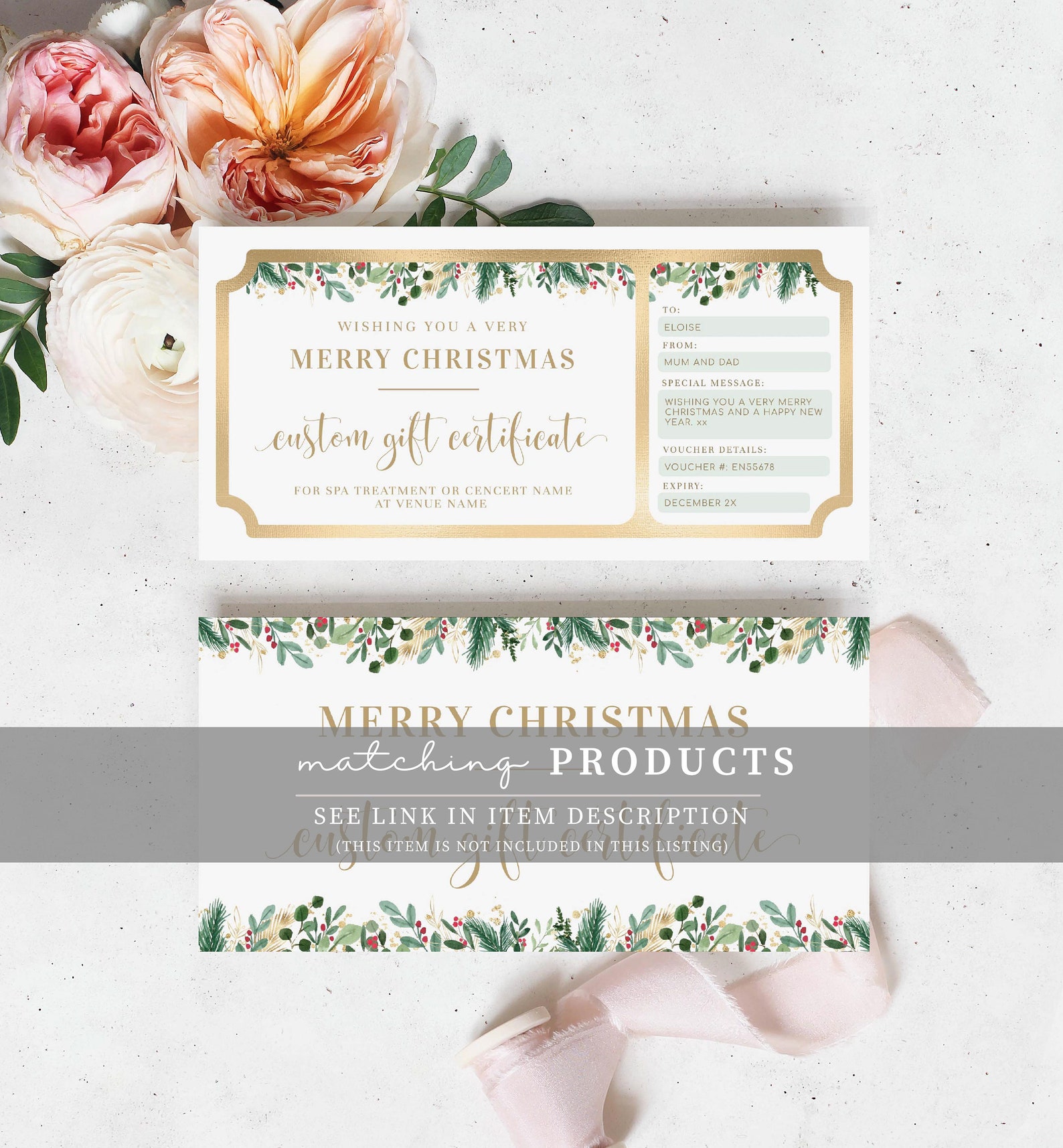 Christmas Cheque Template, Fake Bank Cheque Gift Voucher, Custom ...