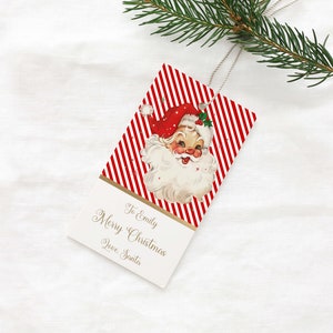 Printable Christmas Gift Tag, Secret Santa Gift Label, Custom Gift ...
