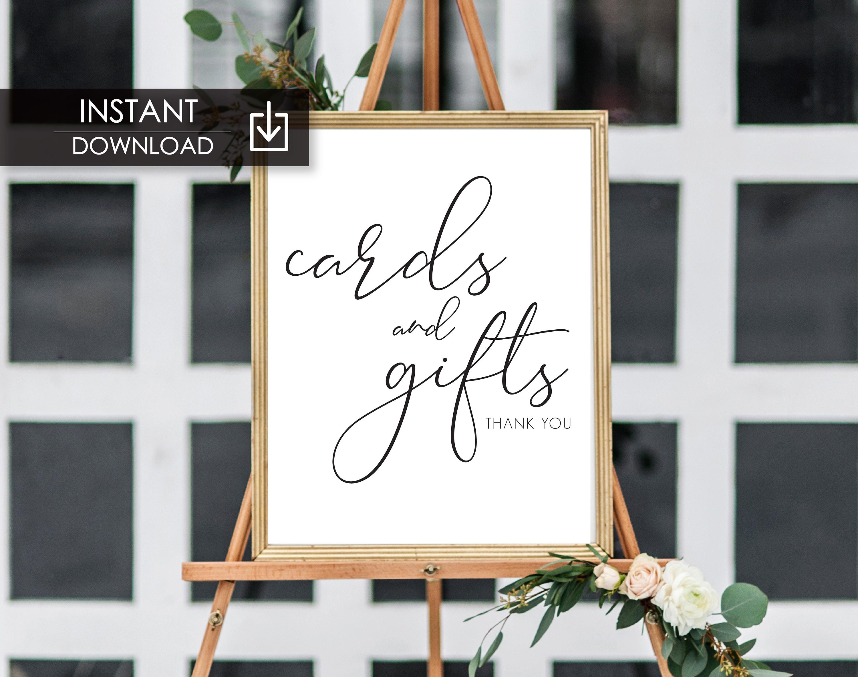 Cards and Gift Sign Printable Wedding Cards and Gift Sign | Etsy
