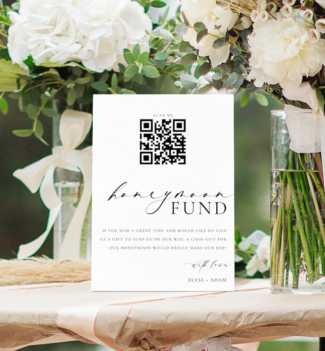 Printable Honeymoon Fund QR Code Wedding Sign Venmo QR Code Minimalist printable-honeymoon-fund-qr-code-wedding-sign-venmo-qr-code-minimalist