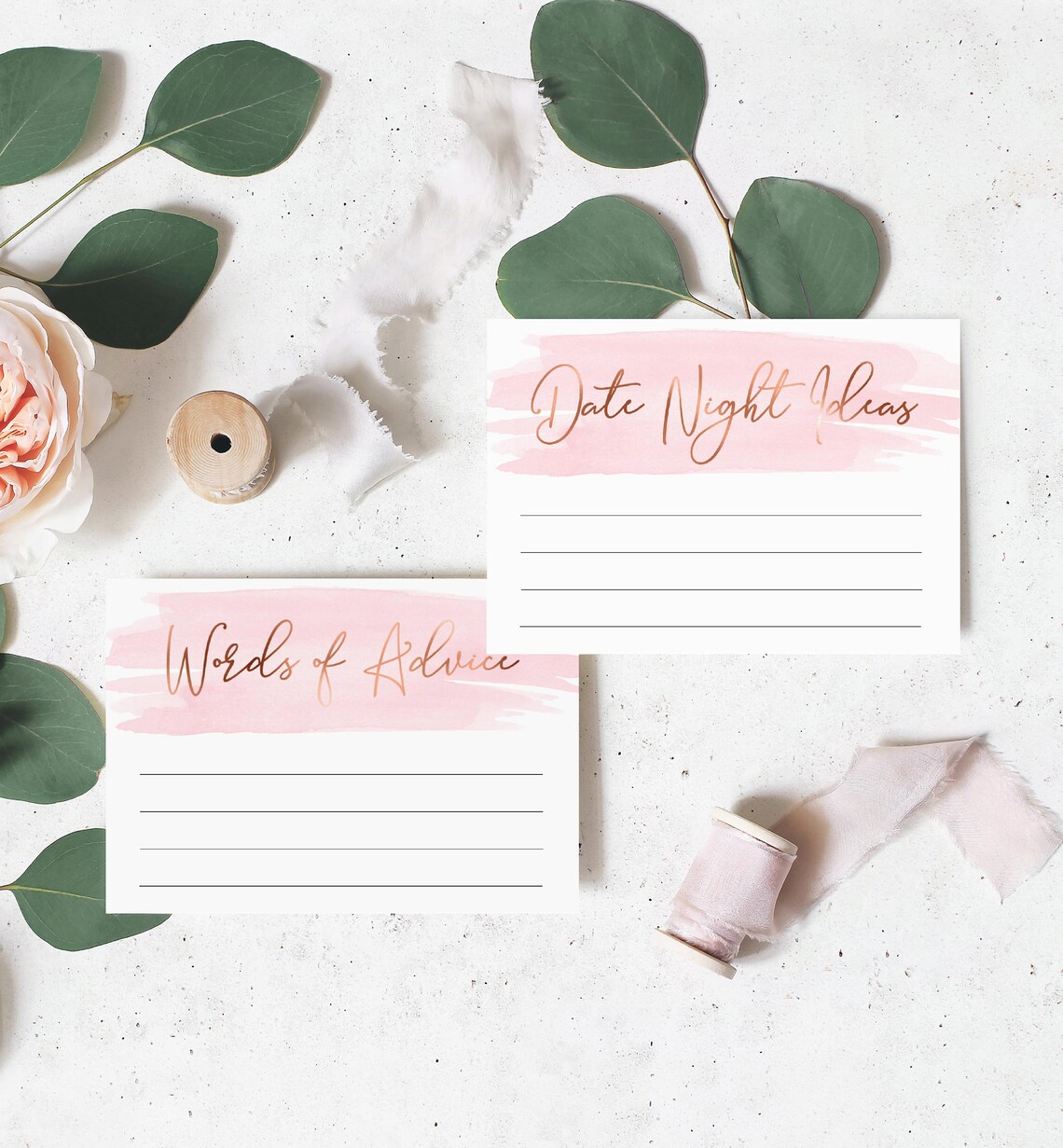 Printable Words of Advice and Date Night Cards Pink - Etsy