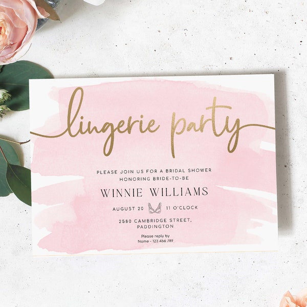 Lingerie Shower Invitation - Etsy