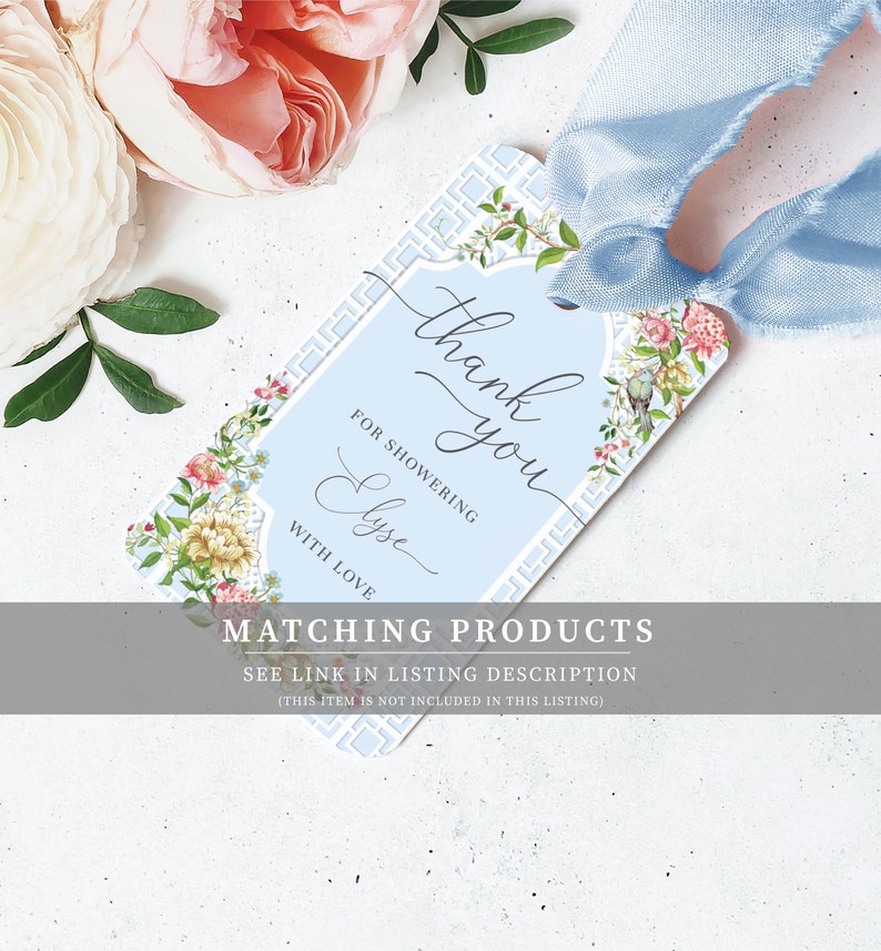 Editable Printable Place Card Template Floral Chinoiserie - Etsy Australia