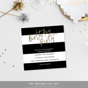 Birthday Party Invitation Printable Editable Template Unisex Birthday ...