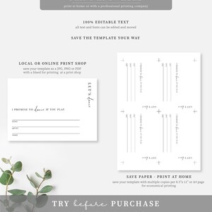 Printable Song Request Card, Modern Minimalist Let's Dance Wedding ...