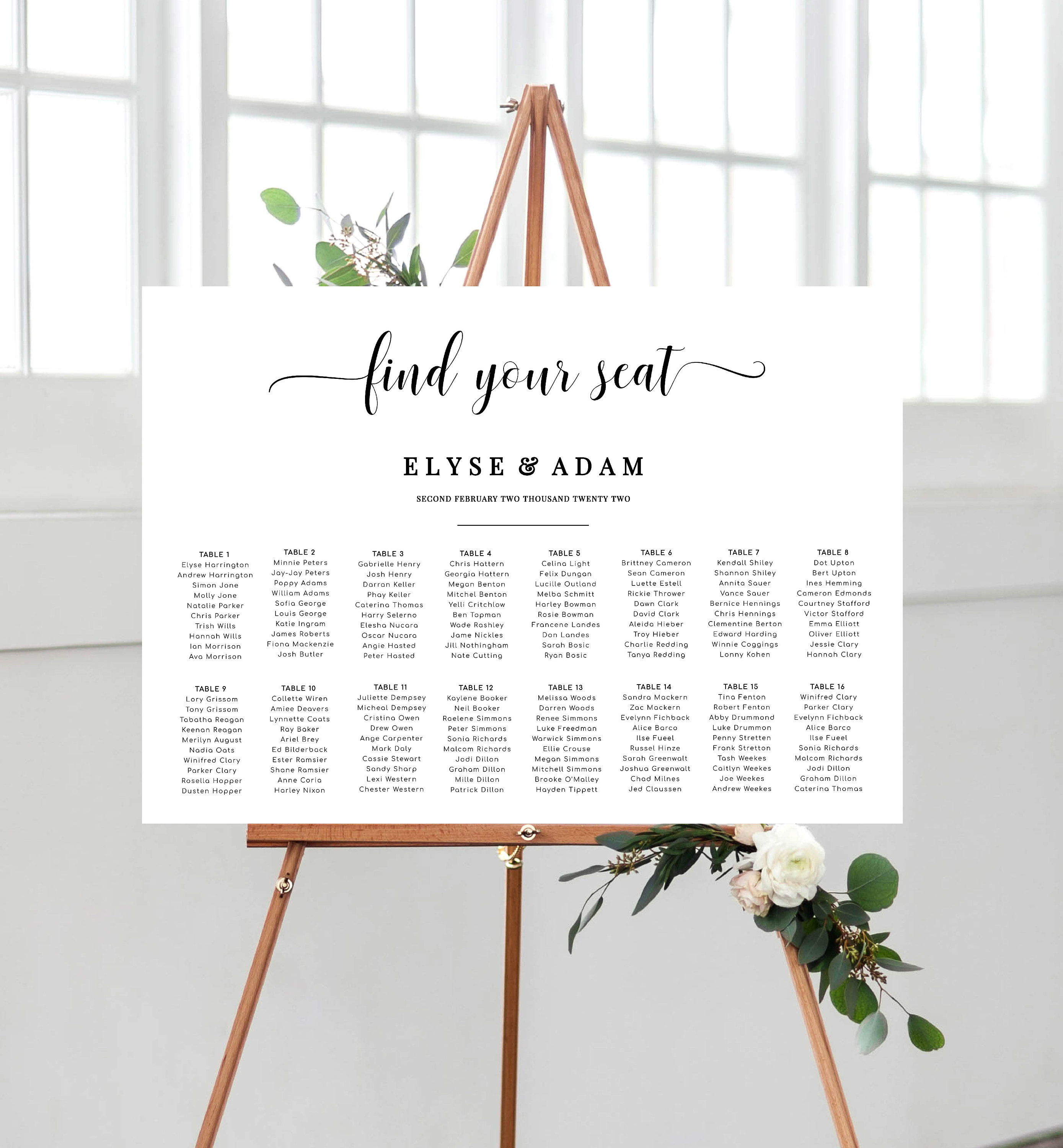 Grab Your Name Find Your Table and Take A Seat Wedding 