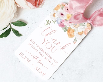 Etiqueta de agradecimento estilo Boho com flores silvestres (para imprimir), Millie