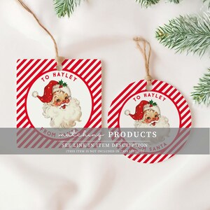 Printable Christmas Gift Tag, Secret Santa Gift Label, Christmas Gift ...