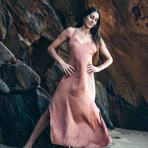 Dusty Rose Maxi Dress - Etsy Dusty Rose Maxi Dress - Etsy
