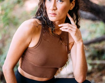 Bamboo Crop Tank Top - Ethically Handmade Yoga Clothing