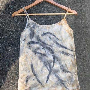 Eco Dyed Botanical Singlet Naturally dyed tank top Earthy Organic Top Natural clothing Handmade clothing