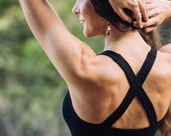 2 Pack Bamboo Cotton Crop Tank, Organic Yoga Top, Festival Clothing