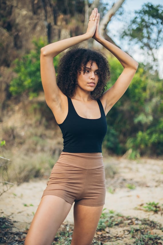 Organic Cotton Yoga Crop Top: Double Sided, OEKO-TEX Fabric