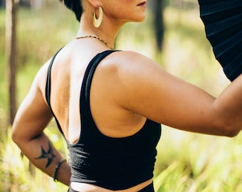 Bamboo Viscose Crop Top: Ethically Handmade Low Back Tank