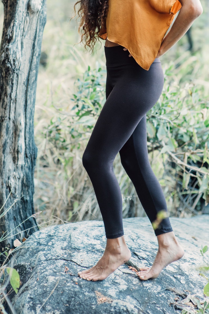 Organic Bamboo Yoga Leggings Etsy Australia