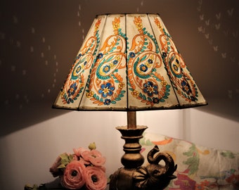 Paisley Lamp shade| Handmade Lamp shade| Table Lampshade | Lampshade H-10, W-16 inches