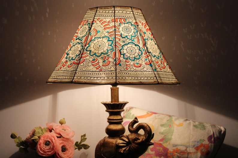 Floral lampshade / Table lampshade / Bedside Lampshade image 1