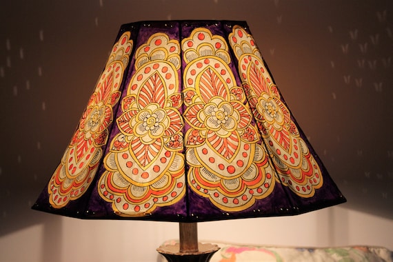 Mandala With Polkadot Table Lamp Shade, 10 Inch Table Lamp Shade