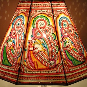 Abat-jour Oiseau de table / Abat-jour en cuir / Abat-jour de table / Abat-jour / #38