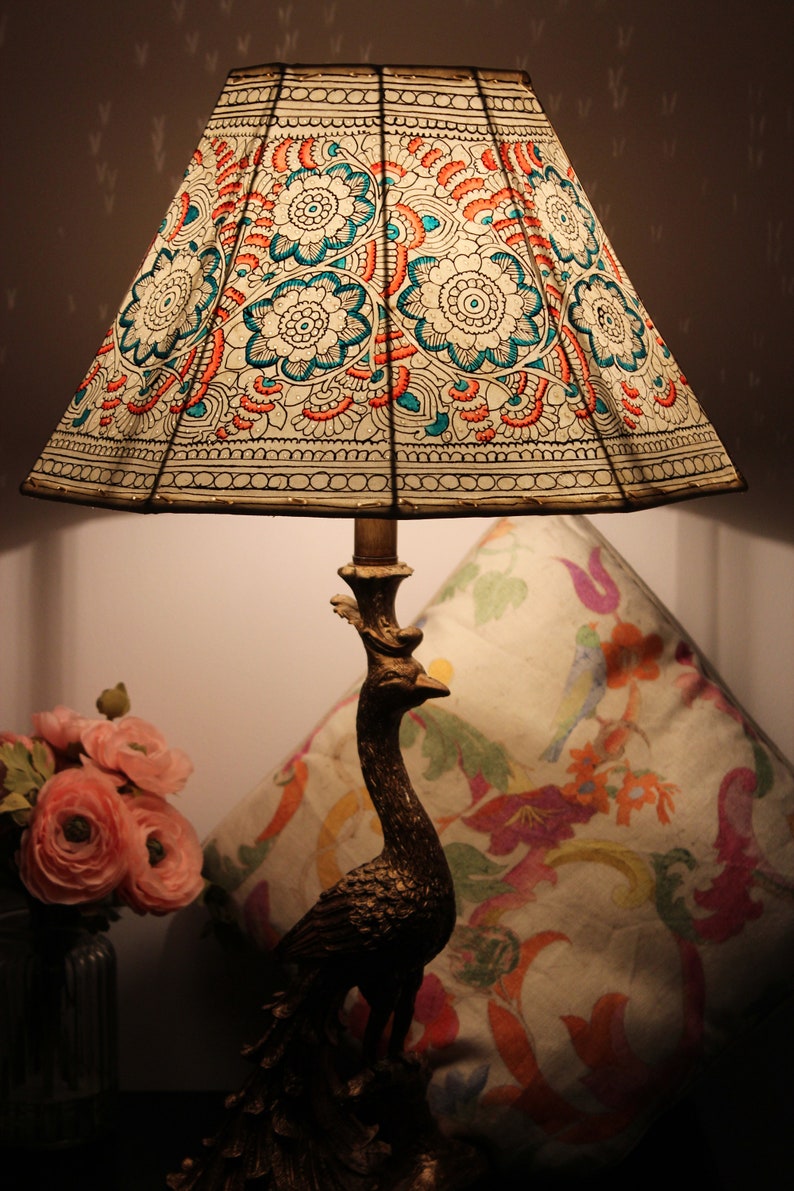 Floral lampshade / Table lampshade / Bedside Lampshade image 4