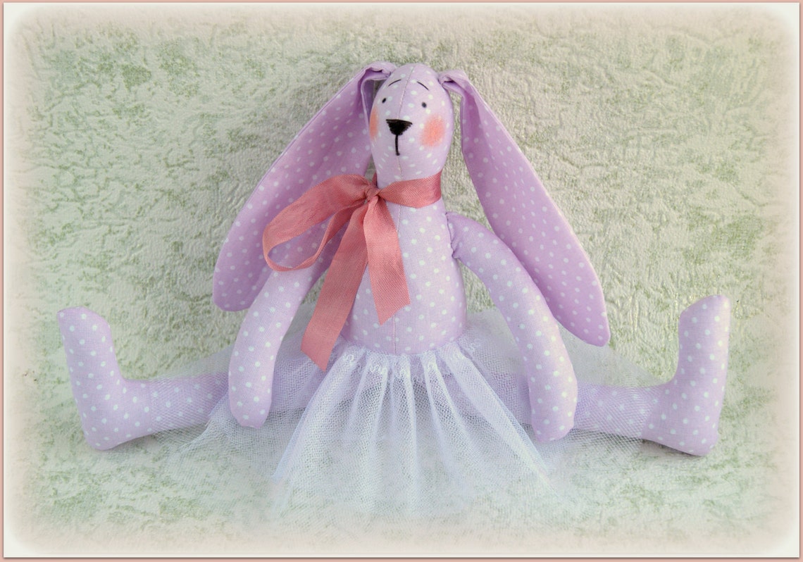 Stuffed bunny ballerina rabbit hare doll child friendly plush | Etsy