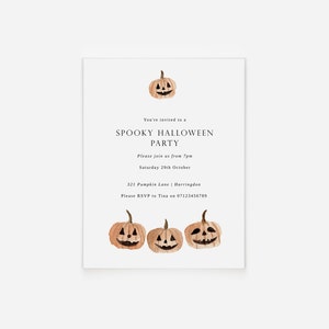 Spooky Halloween Party Invitation Template Editable Halloween Party Invite Printable Pumpkin Invitations Kids Halloween Party Template image 2