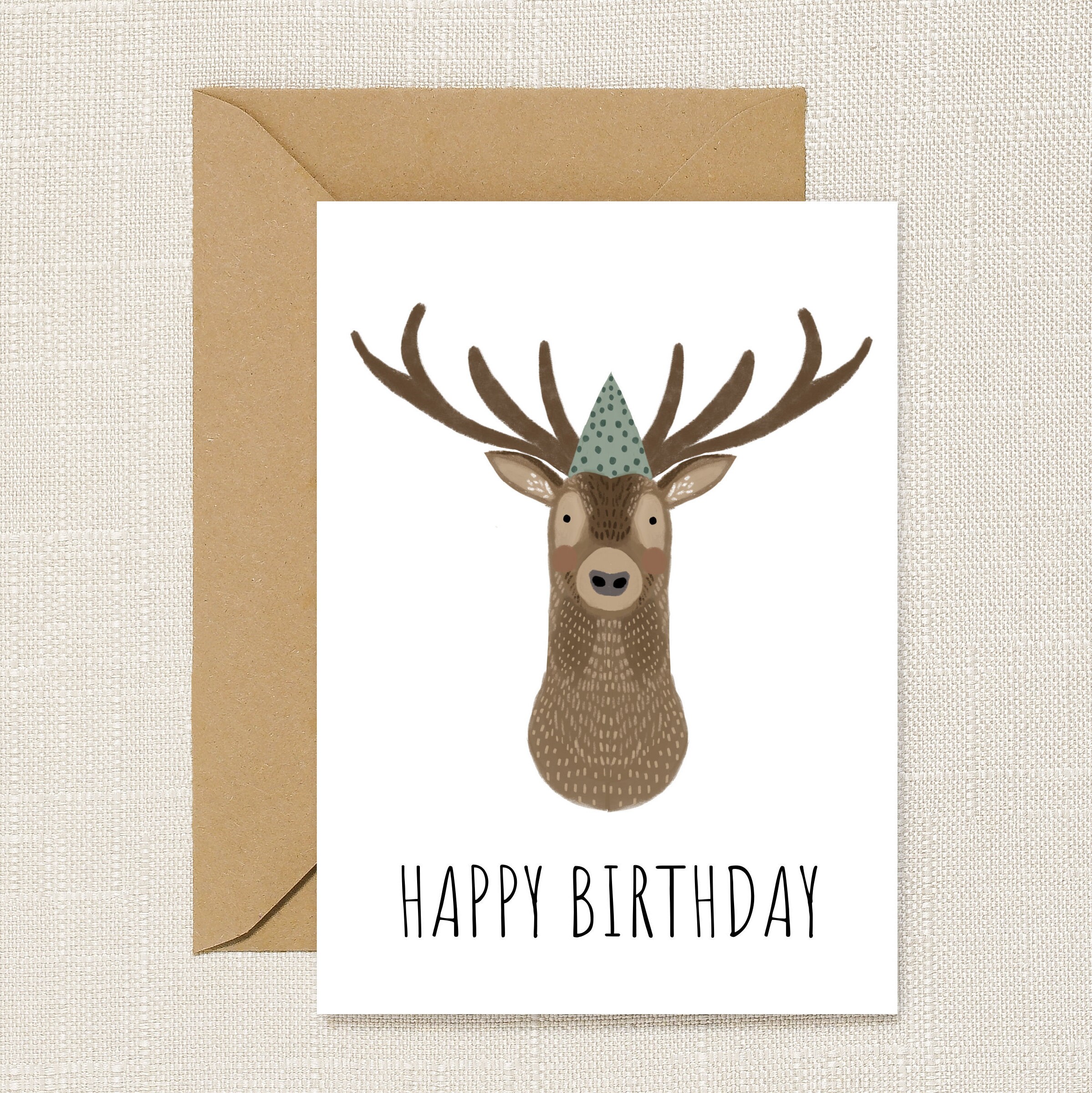 Alles Gute zum Geburtstag Grußkarte HirschGeburtstagskarte Etsy