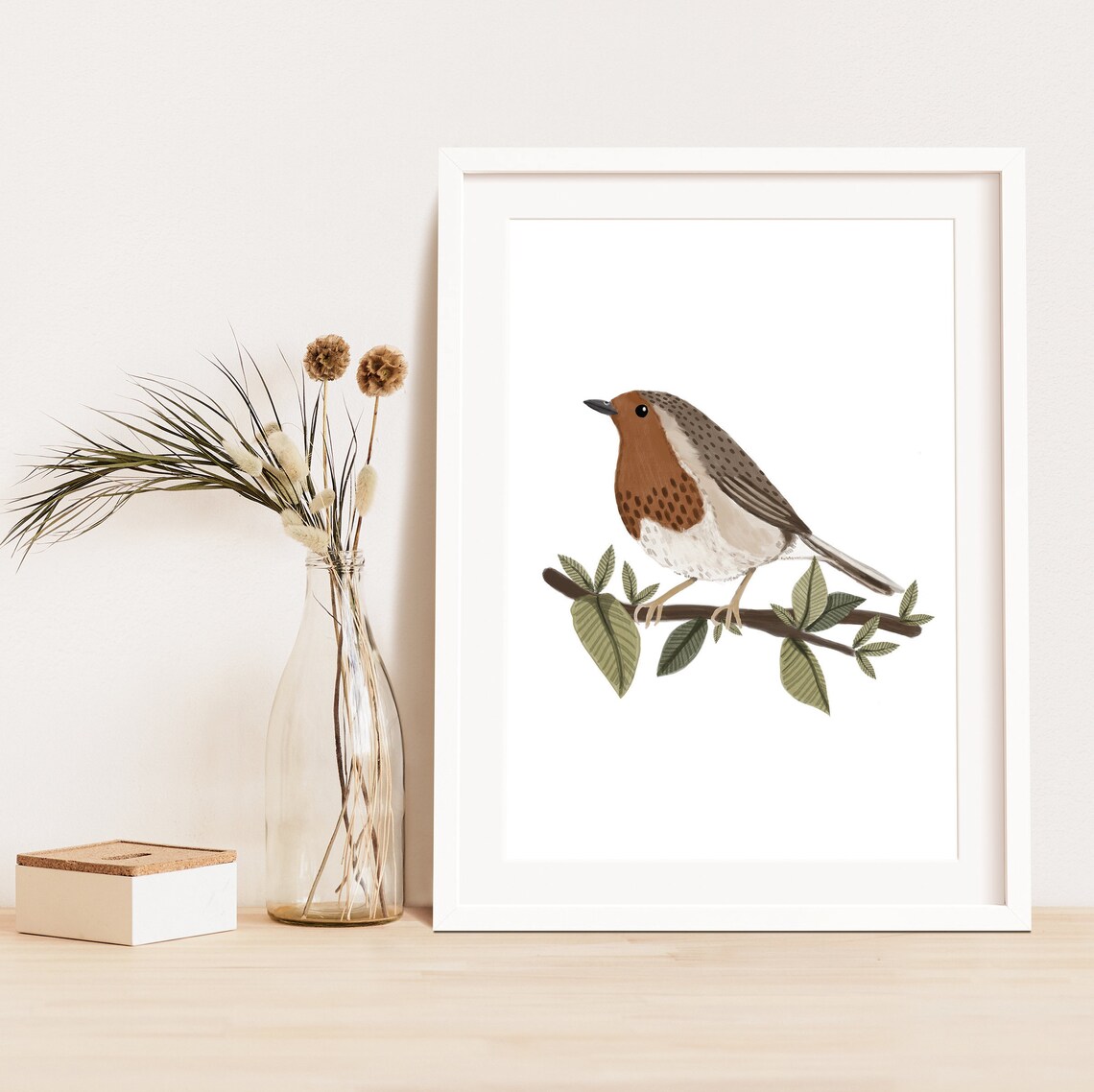 Robin Bird Art Print Garden Bird Art Print Birdwatching | Etsy