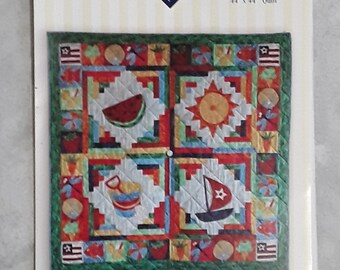 Pieces of Summer Quilt Pattern  applique wall hanging