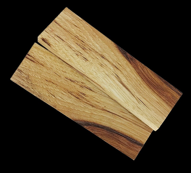 Impressively Figured Hickory Knife Scales bookmatched Handle Etsy