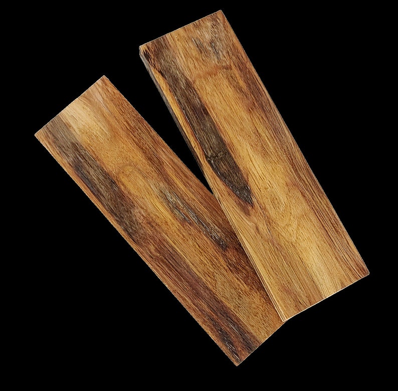 Impressively Figured Hickory Knife Scales bookmatched Handle Etsy