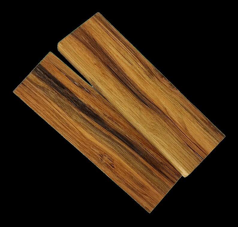 Impressively Figured Hickory Knife Scales bookmatched Handle Etsy