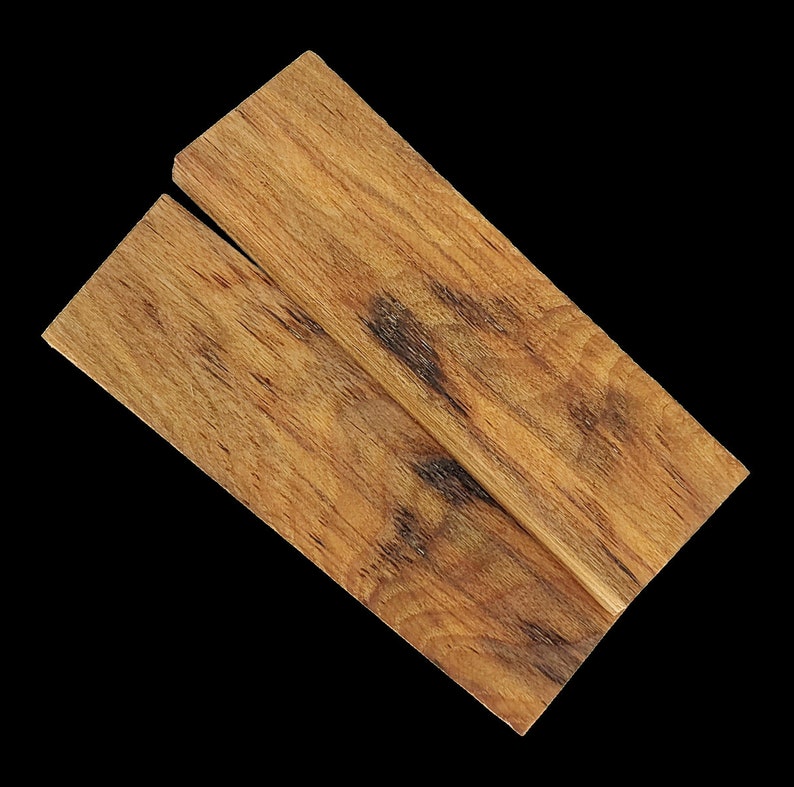 Impressively Figured Hickory Knife Scales bookmatched Handle Etsy