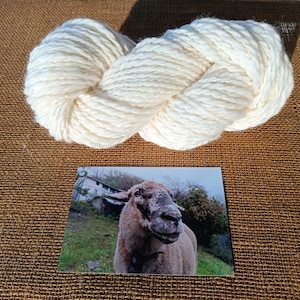 Filato filato a mano da fattoria locale, filato filato a mano voluminoso, lana locale da fattoria, filato morbido e soffice filato a mano, lana merino Suffolk incrociata