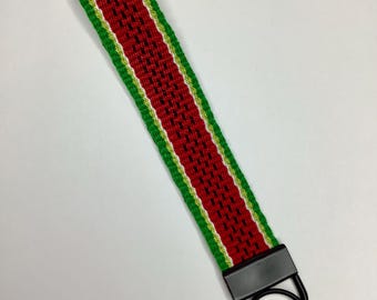 Handwoven Key Fob, Key Chain, Wristlet