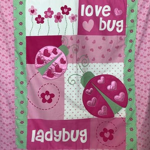 Personalized Ladybug Baby Quilt, Personalized Baby Gift, Baby Shower Gift