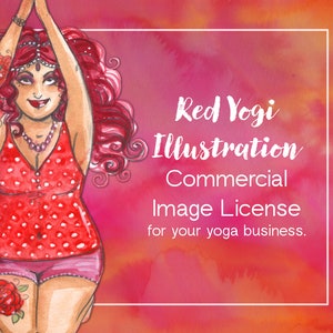 Body Positive Yoga clip art for business card, website, yoga teacher, commercial use. Digital Download PNG - Commercial License illustration