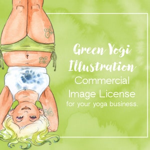 Clipart de yoga pour carte de visite, site Web, professeur de yoga, utilisation professionnelle. Téléchargement numérique PNG - Licence commerciale - illustration positive du corps