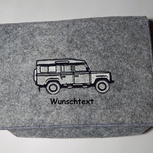 Fahrzeugmappe f.Bordbuch,KFZ, individuell bestickt