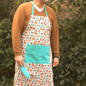 Gardening Apron for Men || Gardening Apron With Origami Birds || Apron for Men with Pocket || Gardening Apron || Outdoor Apron for Men