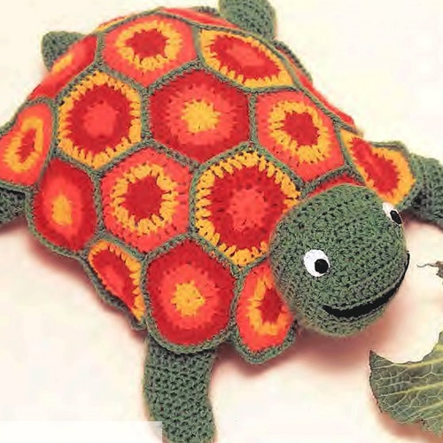 Crochet Pattern for Turtle Toy Vintage Stuffed Animal - Etsy